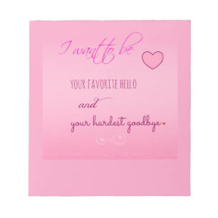 "Favorite Hej" Valentine-Anteckningsblocket Anteckningsblock