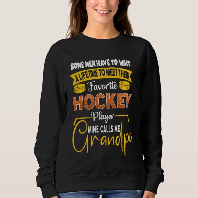 Favorite Hockey Player Mine ringer mig Grandpa T Shirt (Framsida)