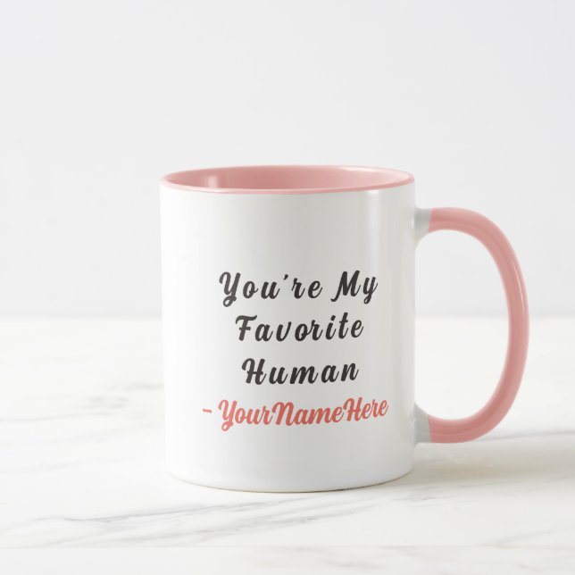 Favorite Human Personalized Valentine Mug Gift Mugg (Höger)