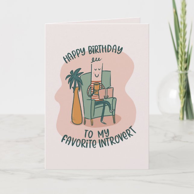 Favorite Introvert lustig födelsedag Kort (Framsida)