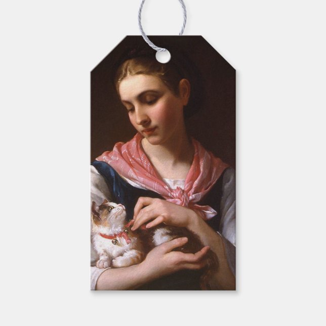 Favorite Kitten (av Émile Munier) Presentetikett (Framsidan)