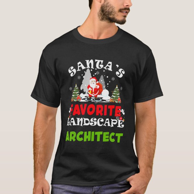 Favorite liggande Architect Funny jul T Shirt (Framsida)