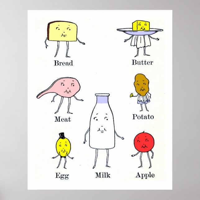 Favorite Mat Vintage Kitchen Art Poster (Framsidan)