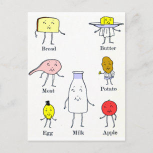 Favorite Mat Vintage Kitchen Art Vykort