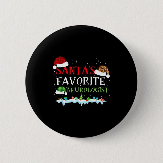 Favorite Neurologist Santa Fun s Tee Knapp (Framsida)