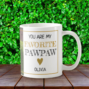 Favorite PawPaw Grandpa Grandchild Anpassningsbar Kaffemugg