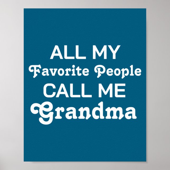 Favorite People D Funny Grandma  Poster (Framsidan)