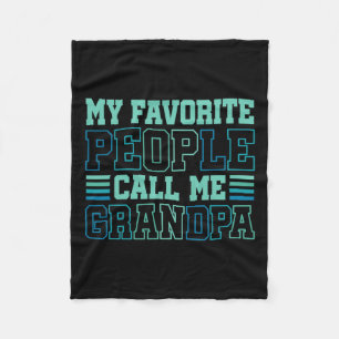Favorite People kallar mig Grandfar Grandfather Fa Fleecefilt