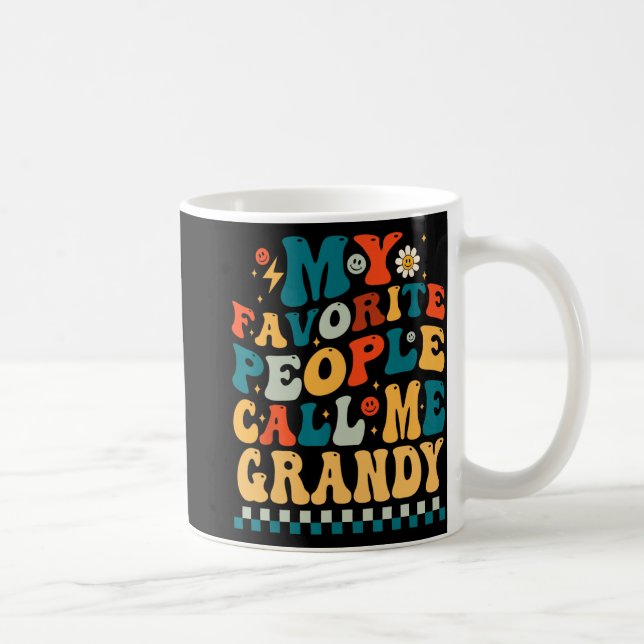 Favorite People kallar mig Grandy Shirt Mors dag Kaffemugg (Höger)