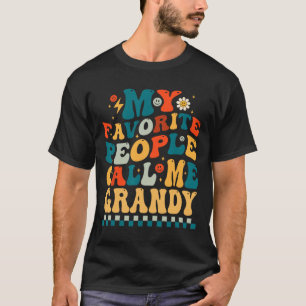 Favorite People kallar mig Grandy Shirt Mors dag T