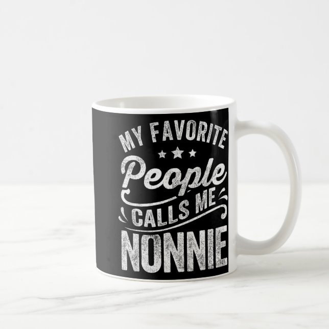Favorite People kallar mig Nonnie Mors dag Gift Kaffemugg (Höger)