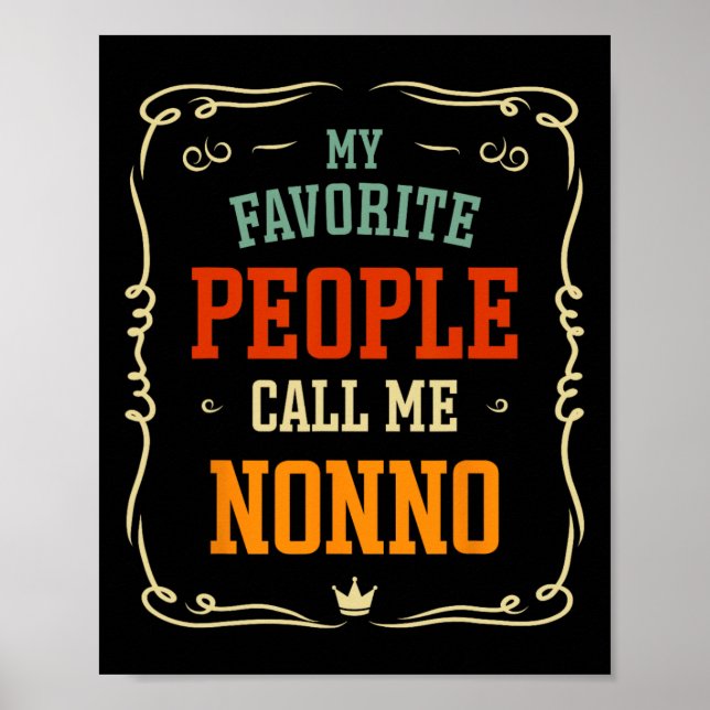 Favorite People kallar mig Nonno Fars dag Poster (Framsidan)