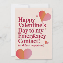 Favorite Person Cute Hearts Funny Retro Valentines Julkort