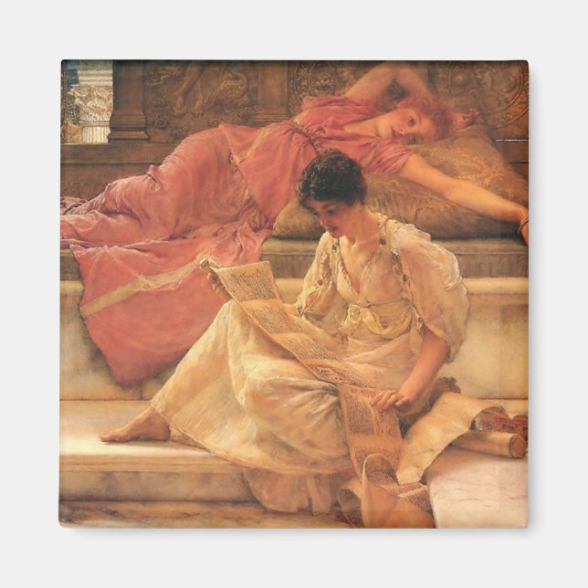 Favorite Poet Lawrence Alma-Tadema 1888 Magnet (Framsidan)