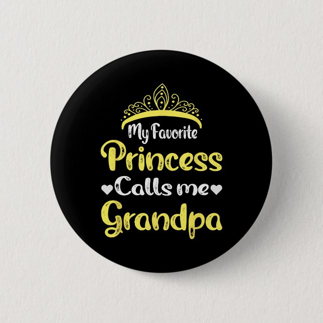 Favorite Princess ringer Me Grandpa Pappa Knapp (Framsida)