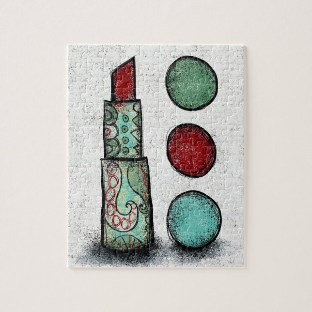 Favorite Red Lipstick Jigszle Puzzle Pussel (Vertikal)