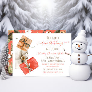 Favorite Sak Gift Exchange brunt pappert paket Inbjudningar