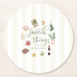 Favorite Sak Gift Exchange jul Party Underlägg Papper Rund