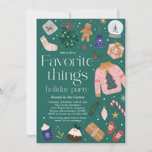 Favorite Sak Helgdag Gift Exchange Party Inbjudningar