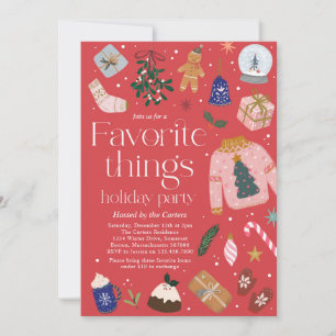 Favorite Sak Helgdag Gift Exchange Party Inbjudningar
