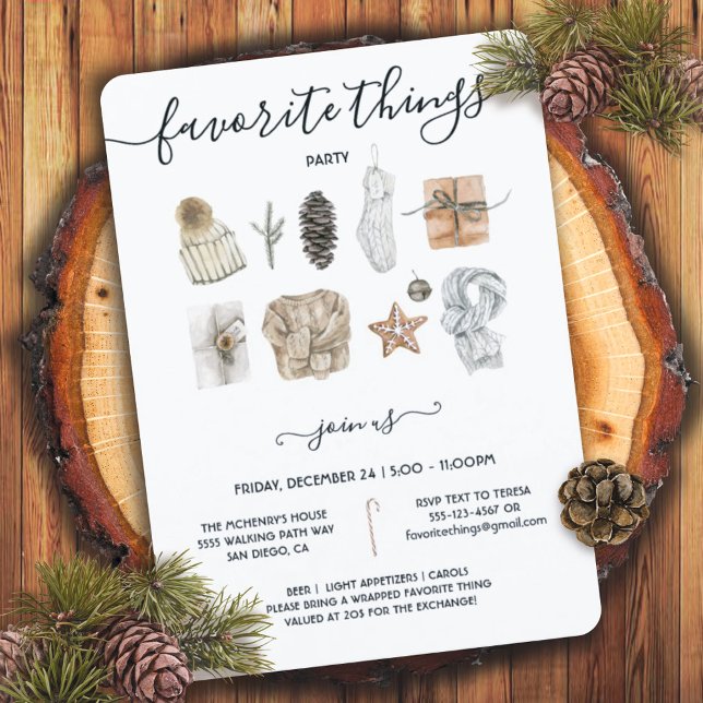 Favorite Sak jul Helgdag Exchange Party Inbjudningar (Skapare uppladdad)