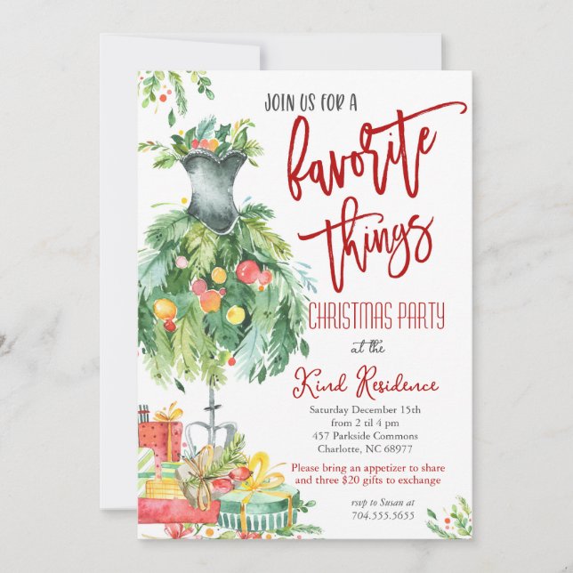 Favorite Sak julinbjudan Inbjudningar (Framsida)