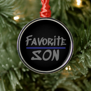 Favorite SON humor broder novelty Julgransprydnad Metall