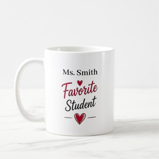 Favorite Student Personalized Teacher Gift Kaffemugg (Vänster)