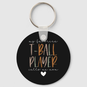 Favorite T-boll Player Ring mig Mamma Baseball Mor Nyckelring