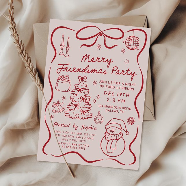 Favorite Things Christmas Holiday Party Invitation Inbjudningar (Skapare uppladdad)