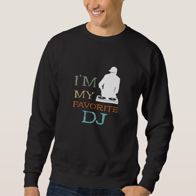 Favorite Turntable DJ Disk Jockey House DJ Dance M Lång Ärmad Tröja (Framsida)