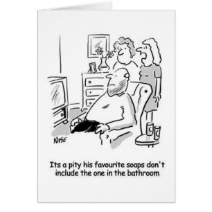 Favorite TV Soaps Funny Tecknad Hälsning Card Hälsningskort