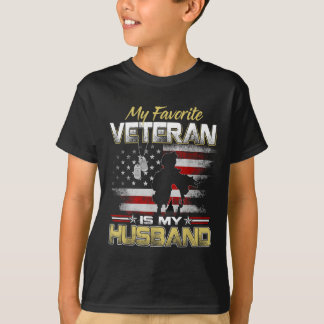 Favorite veteran is husband boyfriend veterans day t shirt