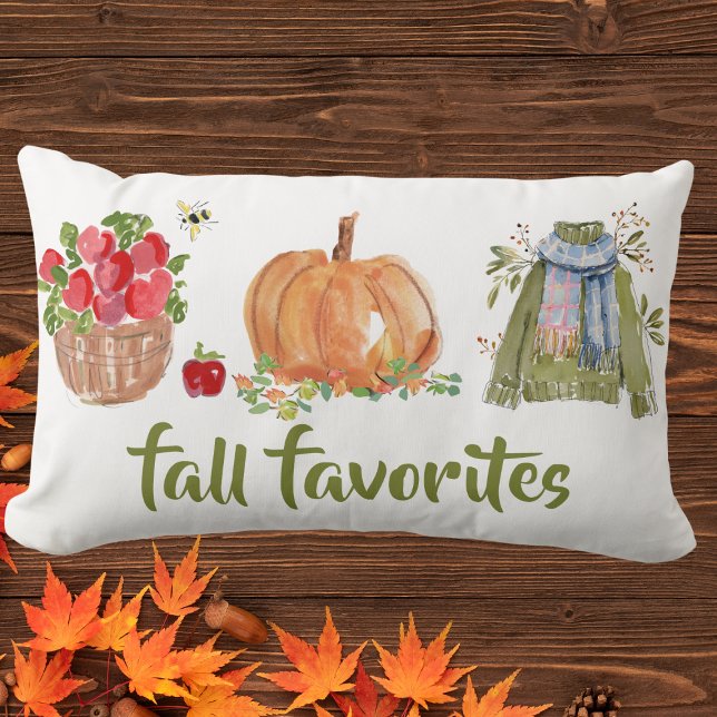 Favoriter-äpplen, Pumpkin, Sweater Lumbarkudde (Skapare uppladdad)