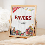 Favoriter BBQ Backyard Rustic Baby Shower Poster<br><div class="desc">Favoriter BQ Backyard Rustic Baby Shower Poster.</div>