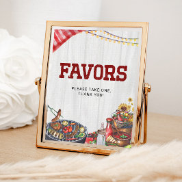 Favoriter BBQ Backyard Rustic Baby Shower Poster