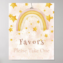 Favoriter Boho rainbow guld stjärnor magiskt damm Poster