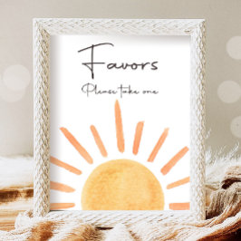Favoriter Boho Sunshine Bord första födelsedagen R Poster