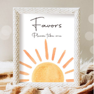 Favoriter Boho Sunshine Bord första födelsedagen R Poster