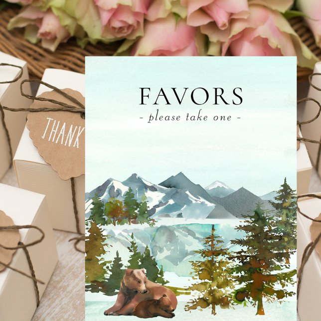 Favoriter Bord Äventyr Rustic Bears Baby Shower Poster (Skapare uppladdad)