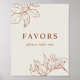 Favoriter Bränd Orange Botaniskt babyvisningsprogr Poster