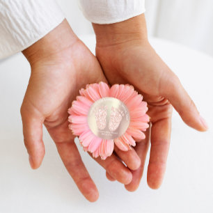Favoriter för babybabyskor i Ro Guld - Glitter - t Runt Klistermärke