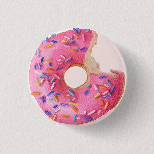 Favoriter för babyskor för Sprinkled Donut-Födelse Knapp
