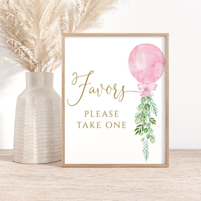 Favoriter för babyskor i rosa Balloon Eucalyptus Poster (Skapare uppladdad)