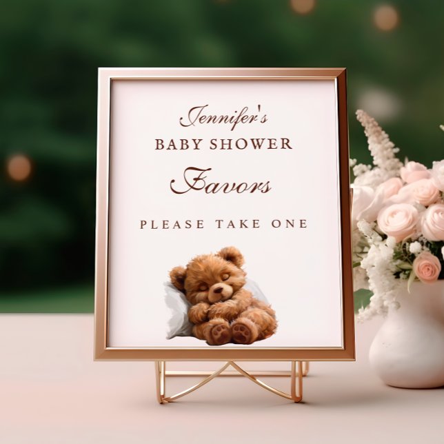 Favoriter för babyskor med vilande Nalle Si Poster (Skapare uppladdad)