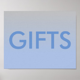 Favoriter för babyskor Poster Ombre Blue Silver