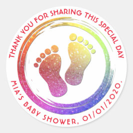 Favoriter för babyvisningsprogram för flicka-avtry runt klistermärke