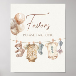Favoriter för babyvisningsprogram för Soft Boho-Ne Poster