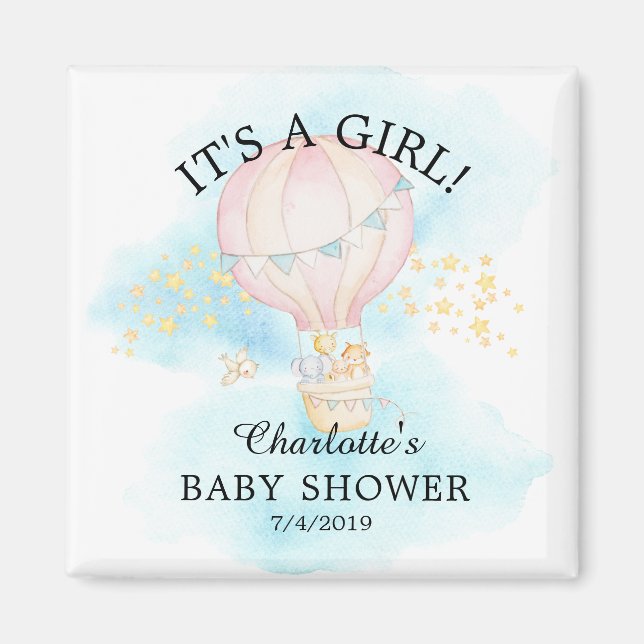 Favoriter för babyvy för baby djur Luftballong Magnet (Framsidan)