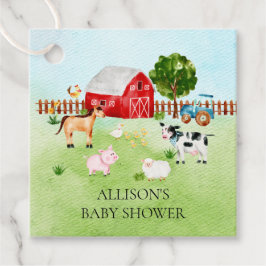 Favoriter för Barnyard Animals Baby Shower Gåvor Etiketter